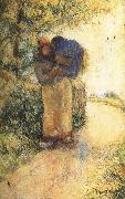 Camille Pissarro Back hay farmer oil